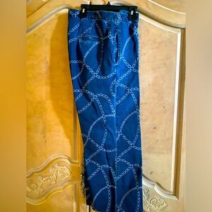 JMcLaughlin wide leg jeans with soft fabric and changes design, blue jeans.